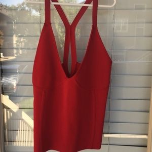 Zara red knit crop top used